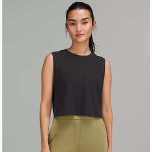 All Yours Cropped Tank Top - Lululemon - Size 6 - Black